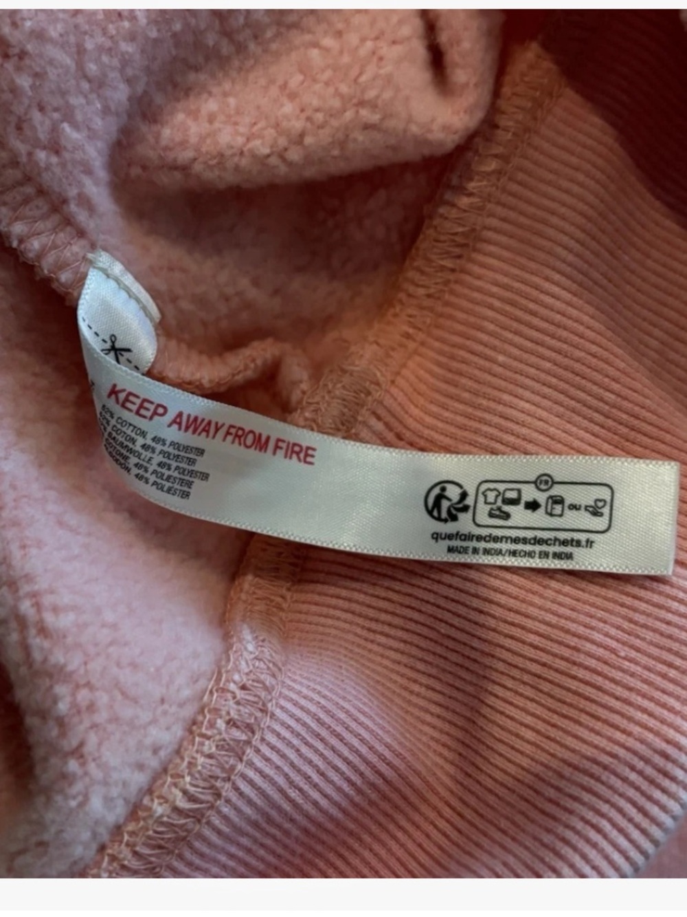 Anthropologie Celandine Pink Fleece-Lined Crewneck Sweatshirt $88 S oversized - Picture 6 of 7
